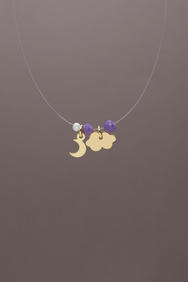 Invisible Asteria Purple Necklace