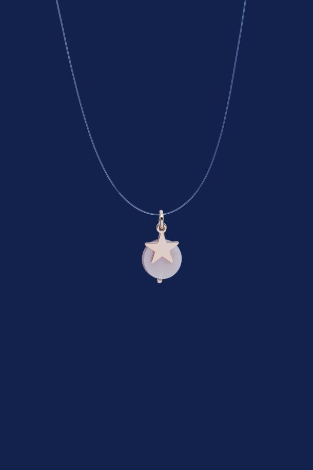 Invisible Luna Pink Shell Necklace
