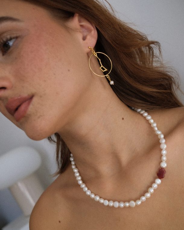 Alba Red Pearl Necklace