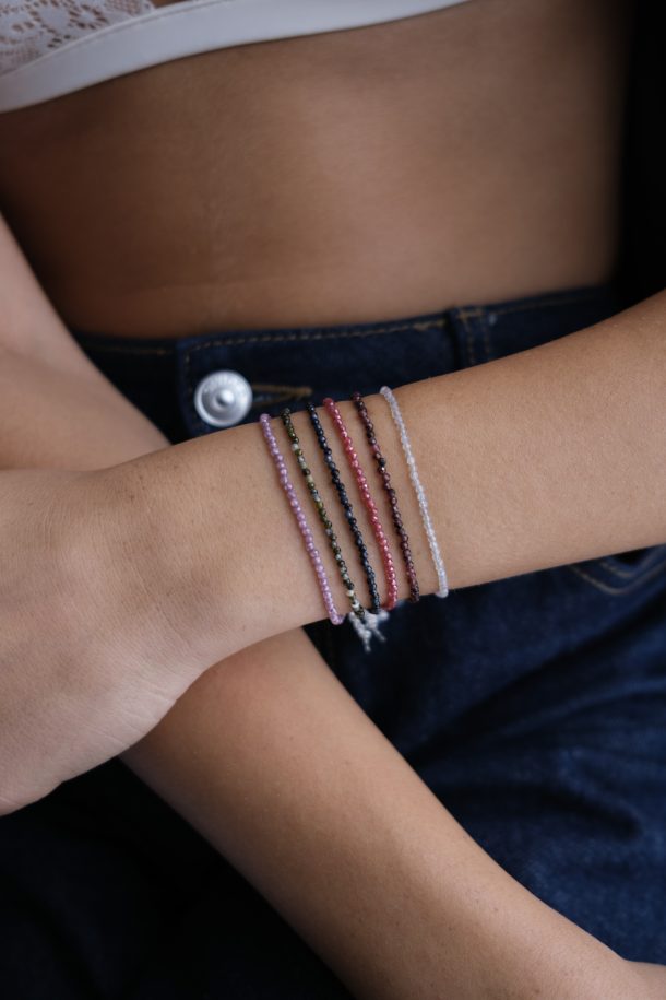 Frosty White Beaded Bracelet