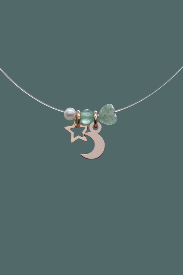 Invisible Hedone Mint Green Necklace